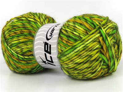 4x100gr. ARMONIA LANA Yün, Akrilik Siyah, Altın, Yeşil Tonları Kışlık, Yün, Batik Desenli, Worsted, Akrilik