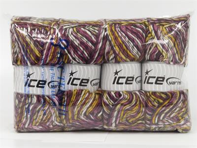 4x100gr. ARMONIA LANA Yün, Akrilik Siyah, Beyaz, Altın Kışlık, Yün, Batik Desenli, Worsted, Akrilik