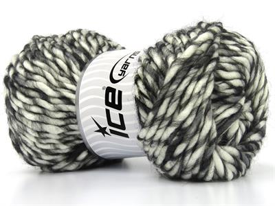 Lot of 4 x 100gr Skeins Ice Yarns ARMONIA LANA BULKY (20% Wool) Yarn Black Grey White