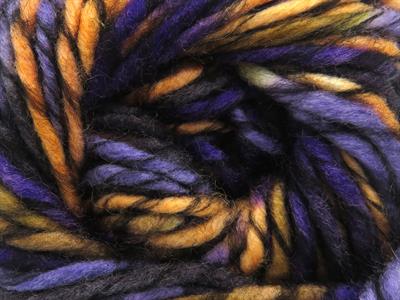 Lot of 4 x 100gr Skeins Ice Yarns ARMONIA LANA BULKY (20% Wool) Yarn Purple Shades Black Salmon Shades Brown