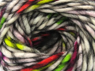 Lot of 4 x 100gr Skeins Ice Yarns ARMONIA LANA BULKY (20% Wool) Yarn Black White Green Yellow Red Fuchsia