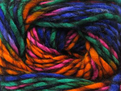 Lot of 4 x 100gr Skeins Ice Yarns ARMONIA LANA BULKY (20% Wool) Yarn Purple Green Orange Pink Black