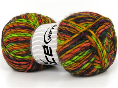 4x100gr. ARMONIA LANA Yün, Akrilik Maron, Yeşil Tonları, Altın tonları Kışlık, Yün, Batik Desenli, Worsted, Akrilik