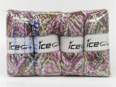 4x100gr. ARMONIA LANA Yün, Akrilik Pembe, Siyah, Beyaz, Deve Tüyü, Açık Yeşil Kışlık, Yün, Batik Desenli, Worsted, Akrilik