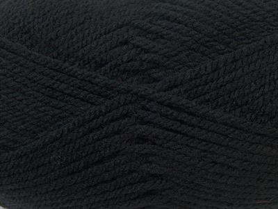 4x100gr. ATLAS Akrilik Siyah Kışlık, Düz iplikler, Kalın, 100% Akrilik