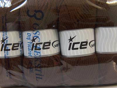4x100gr. ATLAS Akrilik Kahverengi Kışlık, Düz iplikler, Kalın, 100% Akrilik