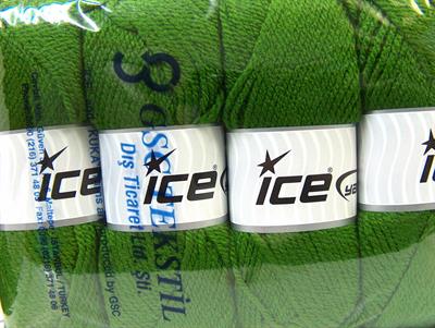 4x100gr. ATLAS Akrilik Yeşil Kışlık, Düz iplikler, Kalın, 100% Akrilik