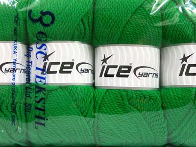 4x100gr. ATLAS Akrilik Yeşil Kışlık, Düz iplikler, Kalın, 100% Akrilik