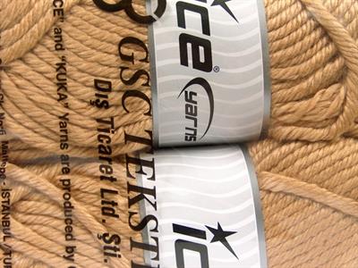 2x200gr. ATLAS JUMBO Akrilik Cafe Latte  Kışlık, Düz iplikler, Çok Kalın, 100% Akrilik