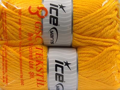 2x200gr. ATLAS JUMBO Akrilik Altın Kışlık, Düz iplikler, Çok Kalın, 100% Akrilik