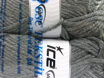 2x200gr. ATLAS JUMBO Akrilik Gri Kışlık, Düz iplikler, Çok Kalın, 100% Akrilik
