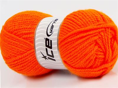 4x100gr. ATLAS Akrilik Turuncu Kışlık, Düz iplikler, Kalın, 100% Akrilik