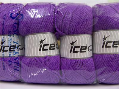 4x100gr. ATLAS Akrilik Mor Kışlık, Düz iplikler, Kalın, 100% Akrilik