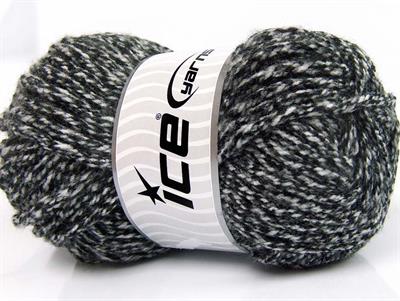 4x100gr. ATLAS SUPERBULKY Akrilik Siyah, Beyaz Kışlık, Düz iplikler, Çok Kalın, 100% Akrilik