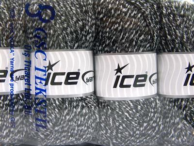 4x100gr. ATLAS SUPERBULKY Akrilik Siyah, Beyaz Kışlık, Düz iplikler, Çok Kalın, 100% Akrilik