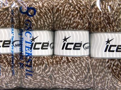 4x100gr. ATLAS SUPERBULKY Akrilik Kahverengi, Krem Kışlık, Düz iplikler, Çok Kalın, 100% Akrilik