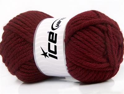 4x100gr. ATLAS SUPERBULKY Akrilik Koyu Bordo Kışlık, Düz iplikler, Çok Kalın, 100% Akrilik