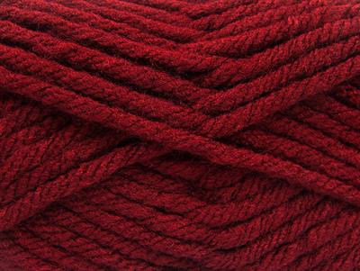 4x100gr. ATLAS SUPERBULKY Akrilik Koyu Bordo Kışlık, Düz iplikler, Çok Kalın, 100% Akrilik