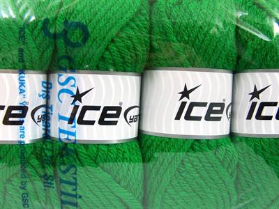 4x100gr. ATLAS SUPERBULKY Akrilik Yeşil Kışlık, Düz iplikler, Çok Kalın, 100% Akrilik