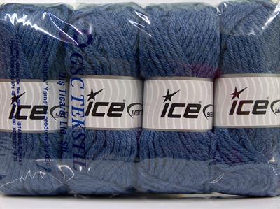 4x100gr. ATLAS SUPERBULKY Akrilik Kot Mavisi Kışlık, Düz iplikler, Çok Kalın, 100% Akrilik