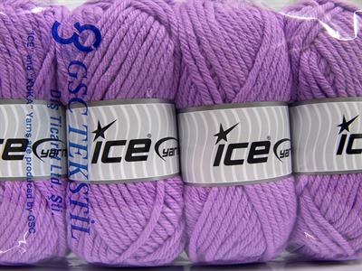 4x100gr. ATLAS SUPERBULKY Akrilik Leylak Kışlık, Düz iplikler, Çok Kalın, 100% Akrilik