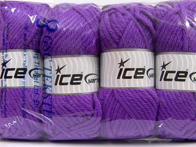 4x100gr. ATLAS SUPERBULKY Akrilik Mor Kışlık, Düz iplikler, Çok Kalın, 100% Akrilik
