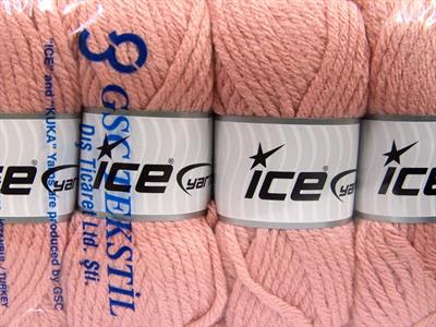 4x100gr. ATLAS SUPERBULKY Akrilik Gül pembe Kışlık, Düz iplikler, Çok Kalın, 100% Akrilik