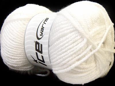 4x100gr. ATLAS Akrilik Beyaz Kışlık, Düz iplikler, Kalın, 100% Akrilik