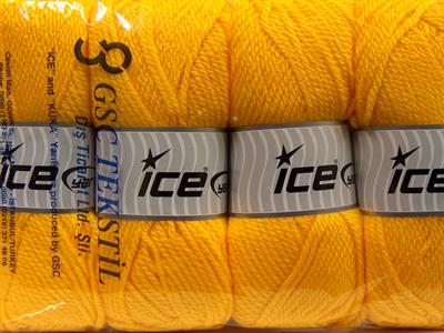 4x100gr. ATLAS Akrilik Sarı Kışlık, Düz iplikler, Kalın, 100% Akrilik