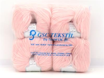 Lot of 4 Skeins Ice Yarns BABY ALPACA AIR (60% Baby Alpaca 15% Superwash Extrafine Merino Wool) Yarn Baby Pink