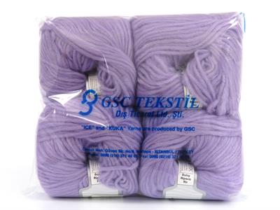 Lot of 4 Skeins Ice Yarns BABY ALPACA AIR (60% Baby Alpaca 15% Superwash Extrafine Merino Wool) Yarn Dark Lilac