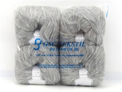 Lot of 4 Skeins Ice Yarns BABY ALPACA AIR (60% Baby Alpaca 15% Superwash Extrafine Merino Wool) Yarn Grey