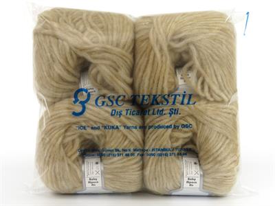 Lot of 4 Skeins Ice Yarns BABY ALPACA AIR (60% Baby Alpaca 15% Superwash Extrafine Merino Wool) Yarn Light Camel
