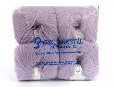 Lot of 4 Skeins Ice Yarns BABY ALPACA AIR (60% Baby Alpaca 15% Superwash Extrafine Merino Wool) Yarn Lilac