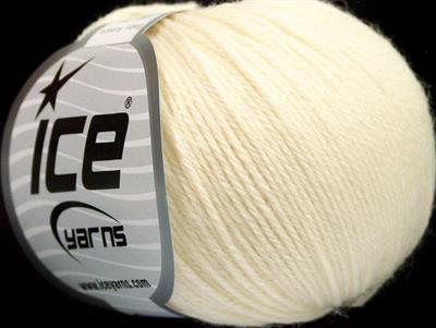Lot of 4 Skeins Ice Yarns BABY ALPACA (55% Baby Alpaca 45% Superwash Extrafine Merino Wool) Yarn Cream