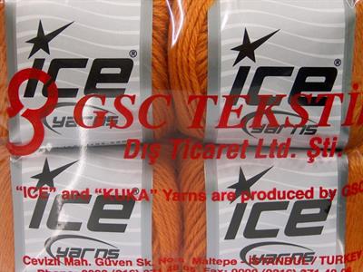 Lot of 4 Skeins Ice Yarns BABY ALPACA (45% Superwash Extrafine Merino Wool) Yarn Orange