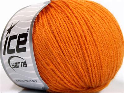 Lot of 4 Skeins Ice Yarns BABY ALPACA (45% Superwash Extrafine Merino Wool) Yarn Orange
