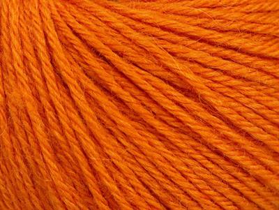 Lot of 4 Skeins Ice Yarns BABY ALPACA (45% Superwash Extrafine Merino Wool) Yarn Orange