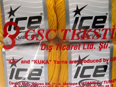 Lot of 4 Skeins Ice Yarns BABY ALPACA (45% Superwash Extrafine Merino Wool) Yarn Yellow
