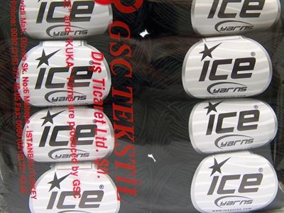 8x50gr. BABY BAMBOO Akrilik, Bambu Siyah Bebe, Yazlık İplikler, Bambu