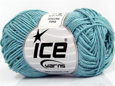 8x50gr. BABY BAMBOO Akrilik, Bambu Açık Mavi Bebe, Yazlık İplikler, Bambu