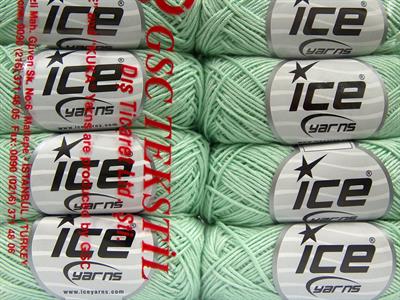 8x50gr. BABY BAMBOO Akrilik, Bambu Açık Mint Yeşili Bebe, Yazlık İplikler, Bambu