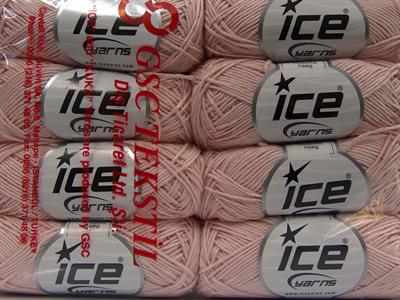 8x50gr. BABY BAMBOO Akrilik, Bambu Açık Pembe Bebe, Yazlık İplikler, Bambu