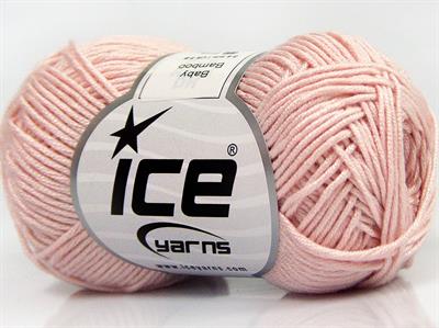 8x50gr. BABY BAMBOO Akrilik, Bambu Açık Pembe Bebe, Yazlık İplikler, Bambu