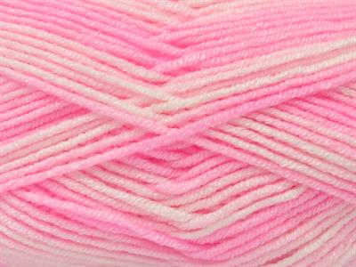 Lot of 4 x 100gr Skeins Ice Yarns BABY BAMBOO MAGIC (20% Bamboo) Yarn Pink Shades White