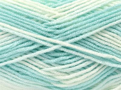 Lot of 4 x 100gr Skeins Ice Yarns BABY BAMBOO MAGIC (20% Bamboo) Yarn Green Shades White