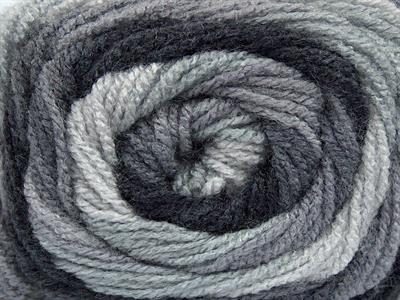 Lot of 4 x 100gr Skeins Ice Yarns BABY BATIK Yarn Black Grey Shades