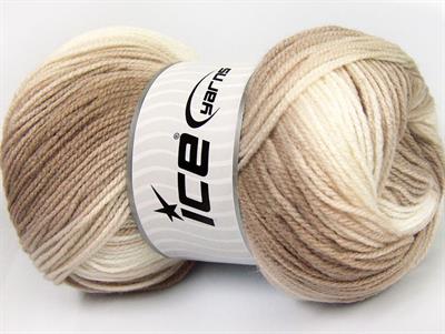 Lot of 4 x 100gr Skeins Ice Yarns BABY BATIK Yarn Camel Beige Cream