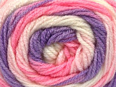 Lot of 4 x 100gr Skeins Ice Yarns BABY BATIK Yarn Pink Lilac White
