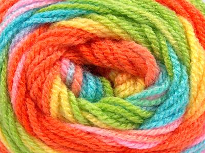 Lot of 4 x 100gr Skeins Ice Yarns BABY BATIK Hand Knitting Yarn Rainbow